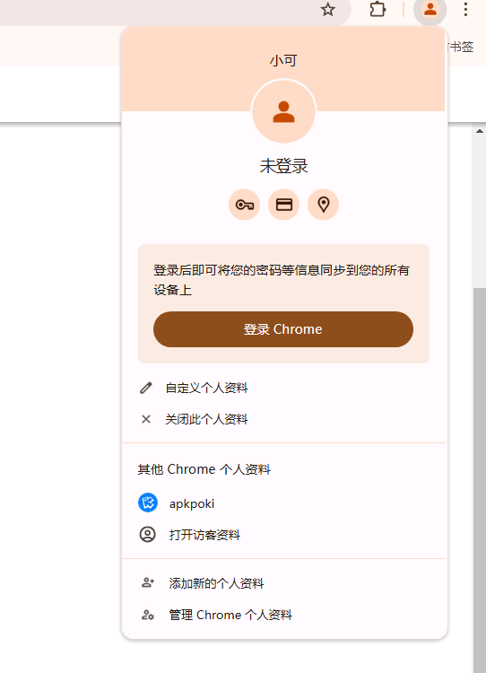 Chrome的多账号管理功能3