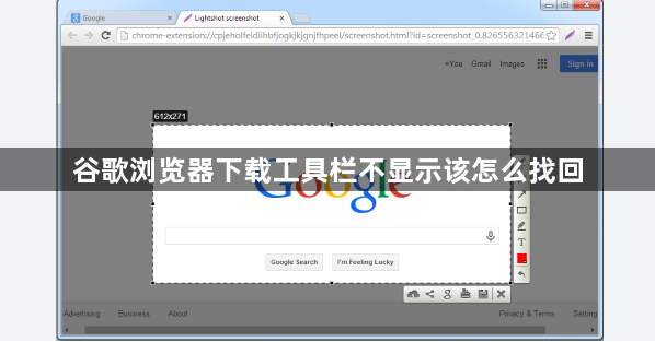 谷歌浏览器下载工具栏不显示该怎么找回1