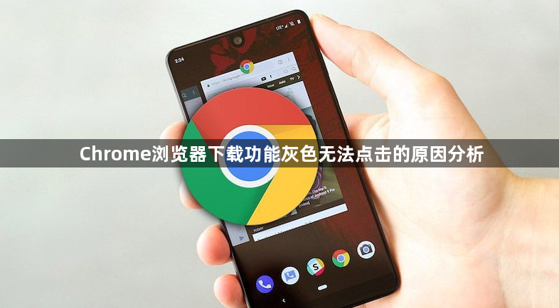 Chrome浏览器下载功能灰色无法点击的原因分析1