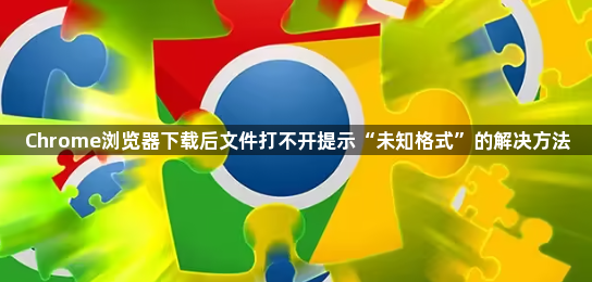 Chrome浏览器下载后文件打不开提示“未知格式”的解决方法1