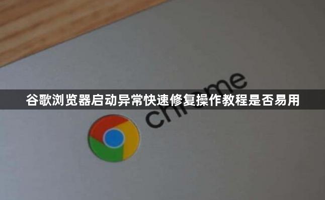 谷歌浏览器启动异常快速修复操作教程是否易用1