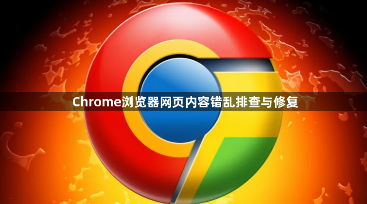 Chrome浏览器网页内容错乱排查与修复1