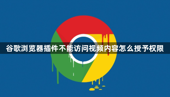 谷歌浏览器插件不能访问视频内容怎么授予权限1