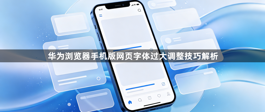 华为浏览器手机版网页字体过大调整技巧解析1