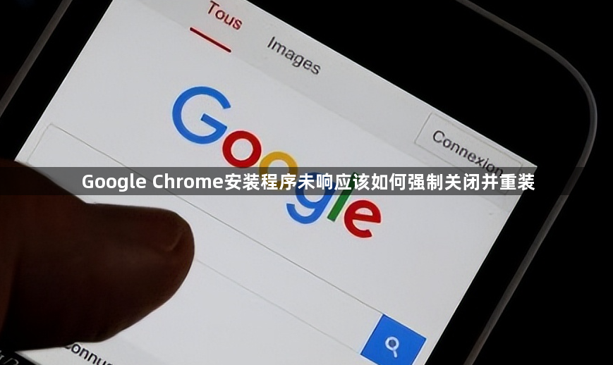 Google Chrome安装程序未响应该如何强制关闭并重装1