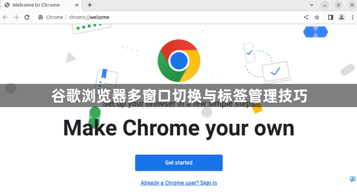 谷歌浏览器多窗口切换与标签管理技巧1