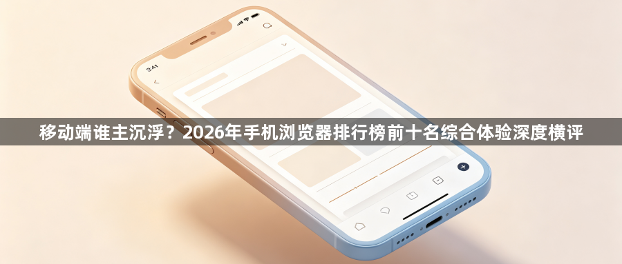 移动端谁主沉浮？2026年手机浏览器排行榜前十名综合体验深度横评1