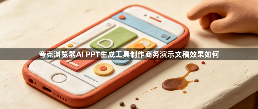夸克浏览器AI PPT生成工具制作商务演示文稿效果如何1