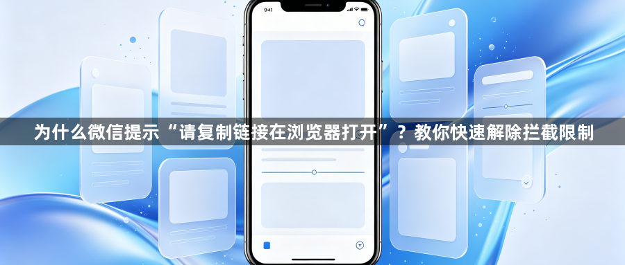 为什么微信提示“请复制链接在浏览器打开”？教你快速解除拦截限制1