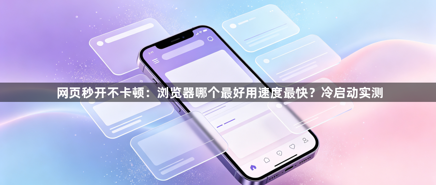 网页秒开不卡顿:浏览器哪个最好用速度最快?冷启动实测1