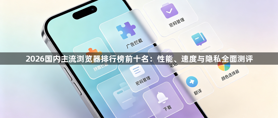 2026国内主流浏览器排行榜前十名：性能、速度与隐私全面测评1