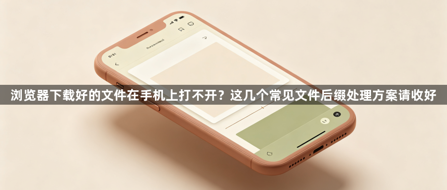 浏览器下载好的文件在手机上打不开？这几个常见文件后缀处理方案请收好1