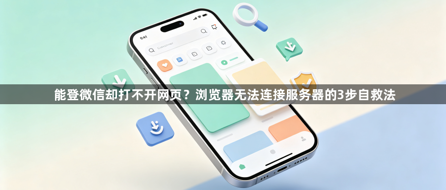 能登微信却打不开网页？浏览器无法连接服务器的3步自救法1