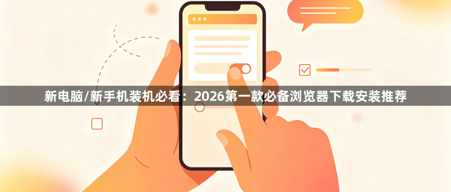 新电脑/新手机装机必看：2026第一款必备浏览器下载安装推荐1
