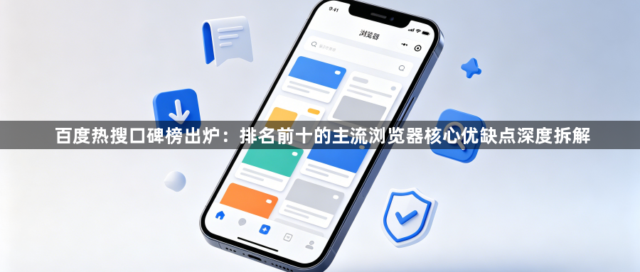 百度热搜口碑榜出炉：排名前十的主流浏览器核心优缺点深度拆解1