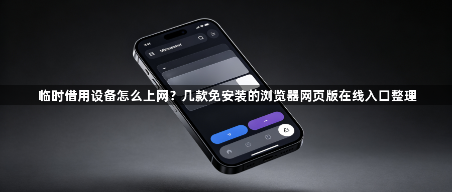 临时借用设备怎么上网？几款免安装的浏览器网页版在线入口整理1