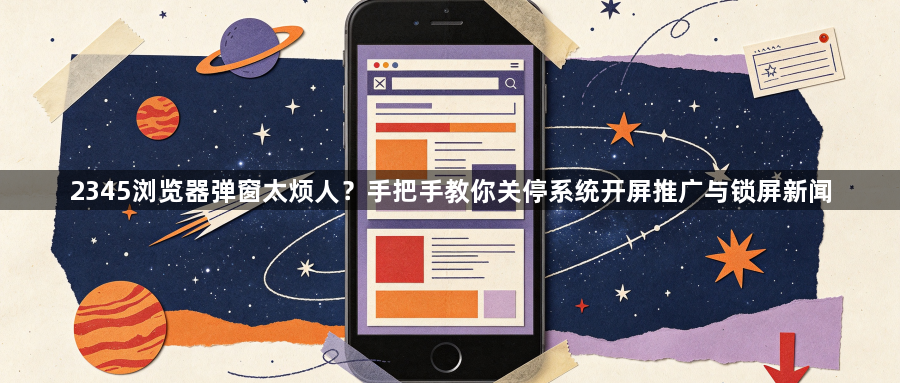 2345浏览器弹窗太烦人？手把手教你关停系统开屏推广与锁屏新闻1